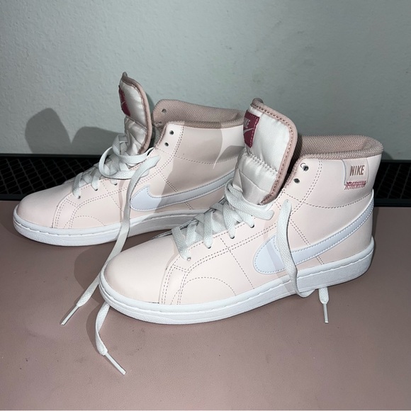 Womens Size 6.5 Nike Court Royale 2 Mid Soft Pink White Sneakers FD0286‎ 600